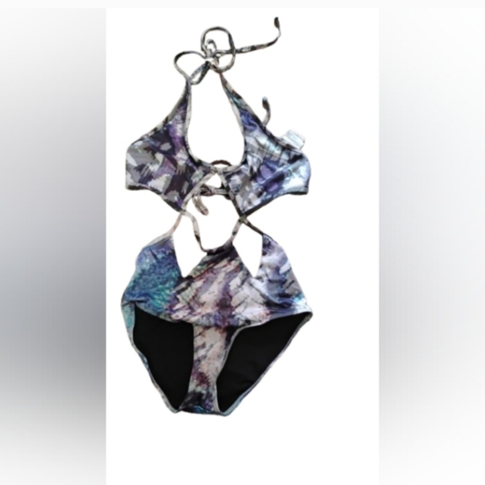 Lisa Maree x Free People Criss Cross Cutout Monokini Swimsuit Sz S